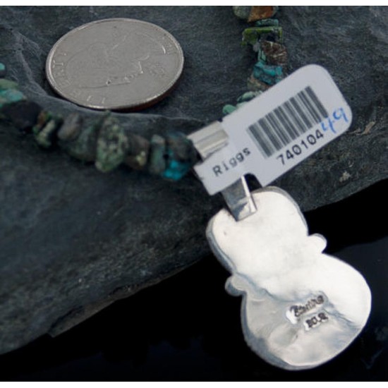Handmade Certified Authentic Navajo .925 Sterling Silver Natural Spiny Oyster and Turquoise Native American Necklace 390654017568