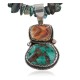 Handmade Certified Authentic Navajo .925 Sterling Silver Natural Spiny Oyster and Turquoise Native American Necklace 390654017568