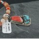 Handmade Certified Authentic Navajo .925 Sterling Silver Natural Spiny Oyster and Turquoise Native American Necklace 390671275377