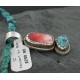 Handmade Certified Authentic Navajo .925 Sterling Silver Natural Spiny Oyster and Turquoise Native American Necklace 390682457096