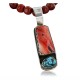 Handmade Certified Authentic Navajo .925 Sterling Silver Natural Spiny Oyster and Turquoise Native American Necklace 390747380878
