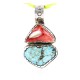 Handmade Certified Authentic Navajo .925 Sterling Silver Natural Spiny Oyster and Turquoise Native American Necklace 390761309595
