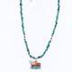 Handmade Certified Authentic Navajo .925 Sterling Silver Natural Spiny Oyster and Turquoise Native American Necklace 390761448155