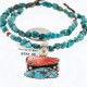 Handmade Certified Authentic Navajo .925 Sterling Silver Natural Spiny Oyster and Turquoise Native American Necklace 390761448155
