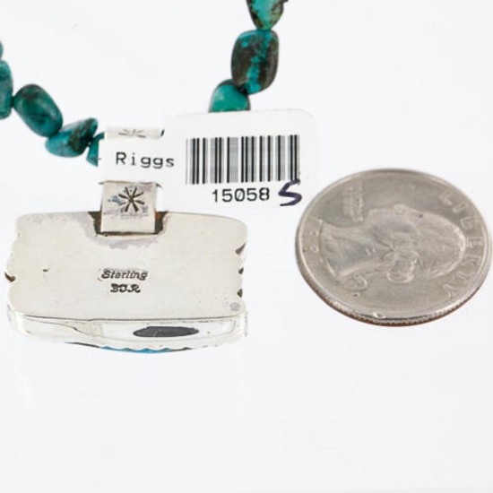 Handmade Certified Authentic Navajo .925 Sterling Silver Natural Spiny Oyster and Turquoise Native American Necklace 390761448155