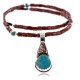 Handmade Certified Authentic Navajo .925 Sterling Silver Natural Spiny Oyster and Turquoise Native American Necklace 390761923606
