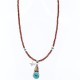 Handmade Certified Authentic Navajo .925 Sterling Silver Natural Spiny Oyster and Turquoise Native American Necklace 390761923606