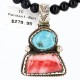 Handmade Certified Authentic Navajo .925 Sterling Silver Natural Spiny Oyster and Turquoise Native American Necklace 390763718920