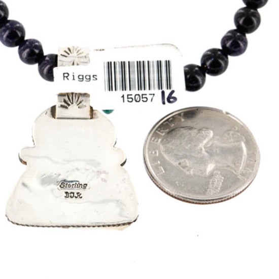 Handmade Certified Authentic Navajo .925 Sterling Silver Natural Spiny Oyster and Turquoise Native American Necklace 390763718920