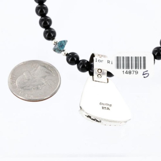 Handmade Certified Authentic Navajo .925 Sterling Silver Natural Spiny Oyster and Turquoise Native American Necklace 390765969251