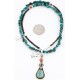 Handmade Certified Authentic Navajo .925 Sterling Silver Natural Spiny Oyster and Turquoise Native American Necklace 390805320714