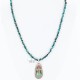 Handmade Certified Authentic Navajo .925 Sterling Silver Natural Spiny Oyster and Turquoise Native American Necklace 390805465349