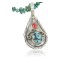 Handmade Certified Authentic Navajo .925 Sterling Silver Natural Spiny Oyster and Turquoise Native American Necklace & Pendant 390679559137