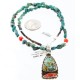 Handmade Certified Authentic Navajo .925 Sterling Silver Natural Spiny Oyster, Turquoise and CORAL Native American Necklace 371006709167