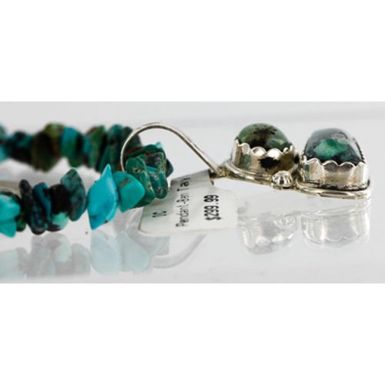 Handmade Certified Authentic Navajo .925 Sterling Silver Natural ST and Turquoise Native American Necklace 390851821683