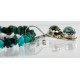 Handmade Certified Authentic Navajo .925 Sterling Silver Natural ST and Turquoise Native American Necklace 390851821683