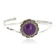 Handmade Certified Authentic Navajo .925 Sterling Silver Natural Sugilite Native American Bracelet 12827