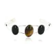 Handmade Navajo .925 Sterling Silver Natural Tigers Eye Native American Bracelet 12820 Handmade Navajo .925 Sterling Silver Natural Tigers Eye Native American Bracelet 12820
