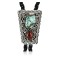 Handmade Certified Authentic Navajo .925 Sterling Silver Natural Turquoise Agate Native American Bolo Tie  24390-1