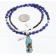Handmade Certified Authentic Navajo .925 Sterling Silver Natural Turquoise and LAPIS Native American Necklace 371007433623