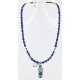Handmade Certified Authentic Navajo .925 Sterling Silver Natural Turquoise and LAPIS Native American Necklace 371007433623