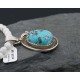 Handmade Certified Authentic Navajo .925 Sterling Silver Natural Turquoise and Spiny Oyster Native American Necklace 390605187244