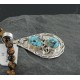 Handmade Certified Authentic Navajo .925 Sterling Silver Natural Turquoise and Tigers Eye Native American Necklace & Pendant 370918307180