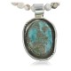 Handmade Certified Authentic Navajo .925 Sterling Silver Natural Turquoise and White Howlite Native American Necklace & Pendant 390683112847