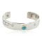 Handmade Certified Authentic Navajo .925 Sterling Silver Natural Turquoise Baby Native American Bracelet 12852-1