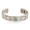 Handmade Certified Authentic Navajo .925 Sterling Silver Natural Turquoise Baby Native American Bracelet 12852-2