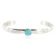 Handmade Certified Authentic Navajo .925 Sterling Silver Natural Turquoise Baby Native American Bracelet 13012-1