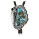 Handmade Navajo .925 Sterling Silver Natural Turquoise Native American Bolo Tie 1206-2