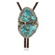 Handmade Certified Authentic Navajo .925 Sterling Silver Natural Turquoise Native American Bolo Tie 24392-1 Handmade Certified Authentic Navajo .925 Sterling Silver Natural Turquoise Native American Bolo Tie 24392-1