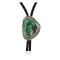 Handmade Certified Authentic Navajo .925 Sterling Silver Natural Turquoise Native American Bolo Tie  24392-2
