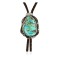 Handmade Certified Authentic Navajo .925 Sterling Silver Natural Turquoise Native American Bolo Tie  24392-3