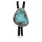 Handmade Certified Authentic Navajo .925 Sterling Silver Natural Turquoise Native American Bolo Tie 24479-1