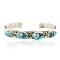 Handmade Certified Authentic Navajo .925 Sterling Silver Natural Turquoise Native American Bracelet 12755-1