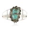 Handmade Certified Authentic Navajo .925 Sterling Silver Natural Turquoise Native American Bracelet 12756-2
