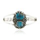 Handmade Certified Authentic Navajo .925 Sterling Silver Natural Turquoise Native American Bracelet 12756-5