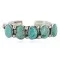Handmade Navajo .925 Sterling Silver Natural Turquoise Native American Cuff Bracelet 12766-2