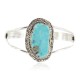 Handmade Certified Authentic Navajo .925 Sterling Silver Natural Turquoise Native American Cuff Bracelet 12997