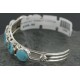Handmade Certified Authentic Navajo .925 Sterling Silver Natural Turquoise Native American Cuff Bracelet 390674930037