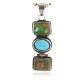 Handmade Certified Authentic Navajo .925 Sterling Silver Natural Turquoise Native American Necklace 24119