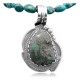 Handmade Certified Authentic Navajo .925 Sterling Silver Natural Turquoise Native American Necklace 370840033818