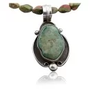 Handmade Navajo .925 Sterling Silver Natural Turquoise Native American Necklace 370856064302