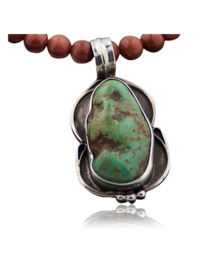 Handmade Certified Authentic Navajo .925 Sterling Silver Natural Turquoise Native American Necklace 370874436905