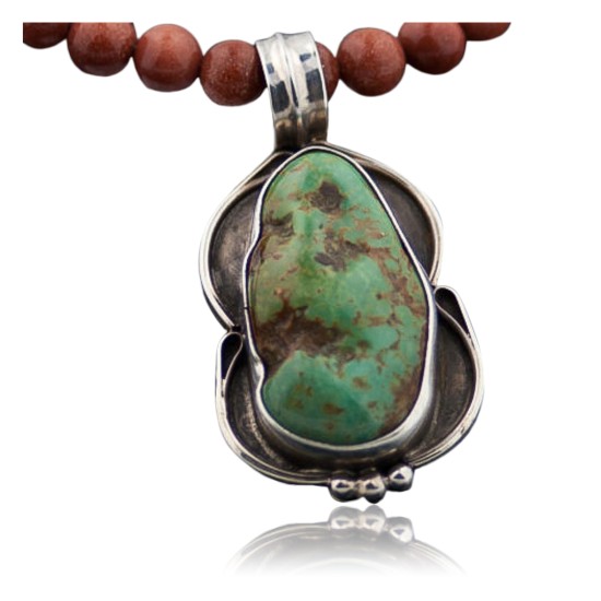 Handmade Certified Authentic Navajo .925 Sterling Silver Natural Turquoise Native American Necklace 370874436905 Handmade Certified Authentic Navajo .925 Sterling Silver Natural Turquoise Native American Necklace 370874436905