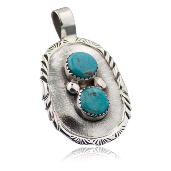 Handmade Certified Authentic Navajo .925 Sterling Silver Natural Turquoise Native American Necklace 370874583671 Handmade Certified Authentic Navajo .925 Sterling Silver Natural Turquoise Native American Necklace 370874583671