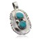 Handmade Certified Authentic Navajo .925 Sterling Silver Natural Turquoise Native American Necklace 370874583671