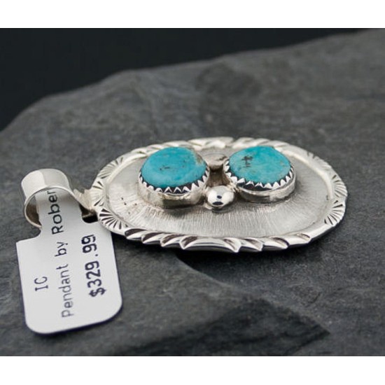 Handmade Certified Authentic Navajo .925 Sterling Silver Natural Turquoise Native American Necklace 370874583671 Handmade Certified Authentic Navajo .925 Sterling Silver Natural Turquoise Native American Necklace 370874583671